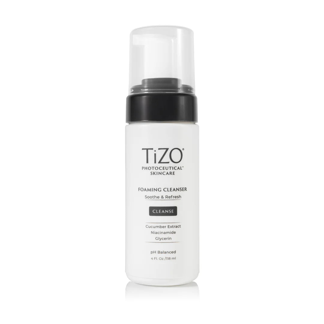 TiZO Foaming Cleanser gentle facial cleanser to remove impurities and refresh skin
