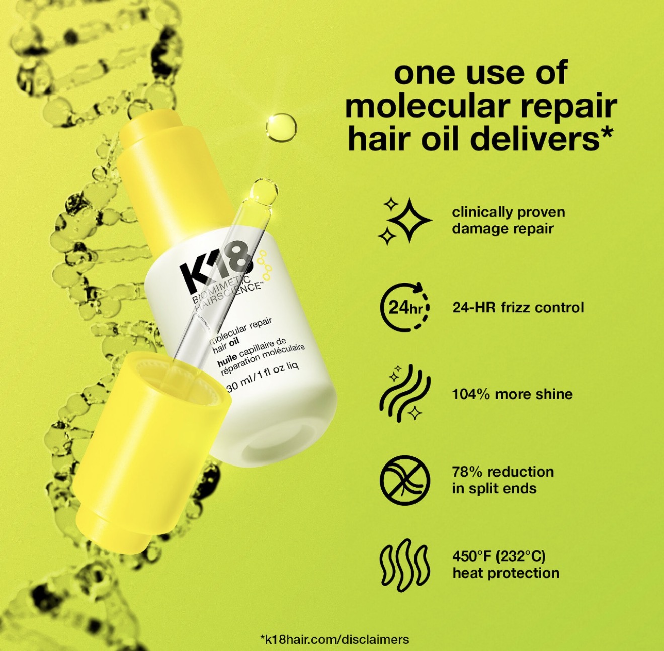 K18 Molecular Repair Hair Oil