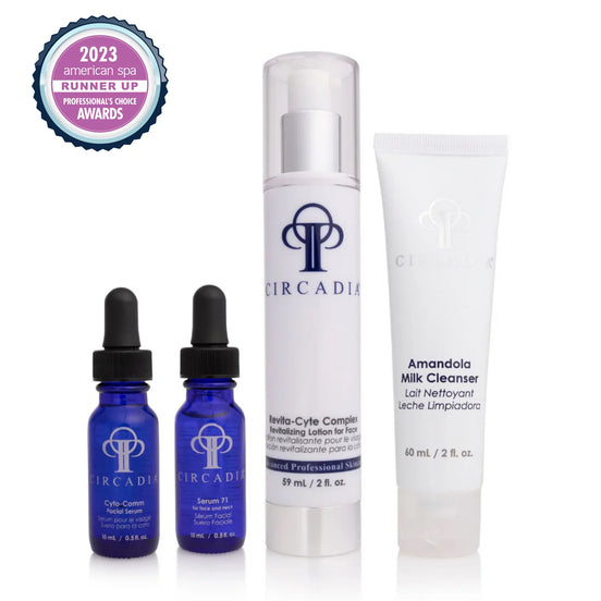 Circadia Anti-Aging Regimen Bundle including cleansers, serums, and treatments to reduce signs of aging
