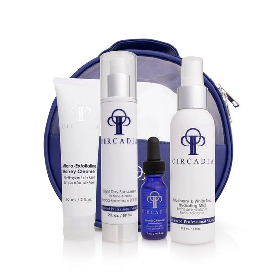 Circadia Essential Regimen Bundle packaging highlighting complete essential skincare system
