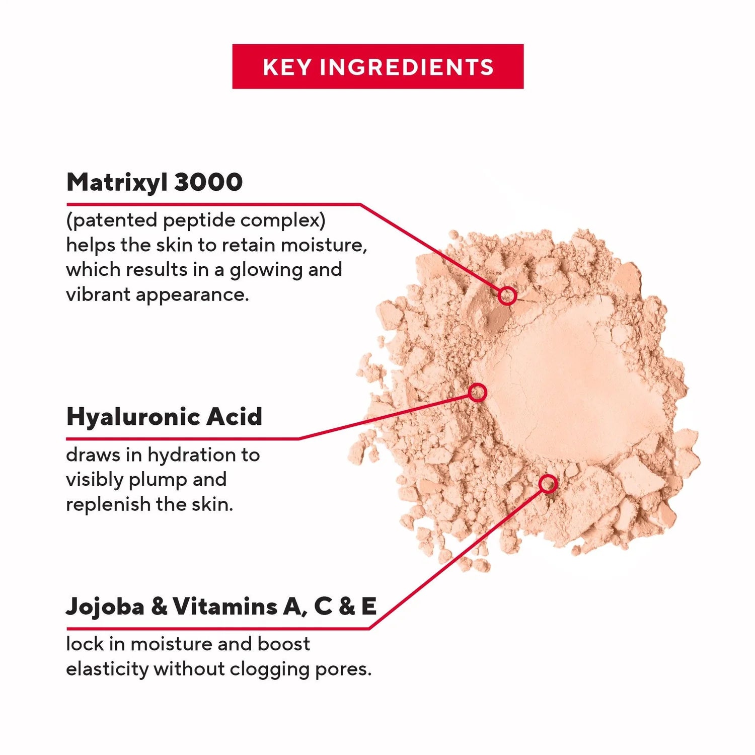 Close-up of Mirabella Invincible For All Pure Powder Foundation showing fine, blendable texture
