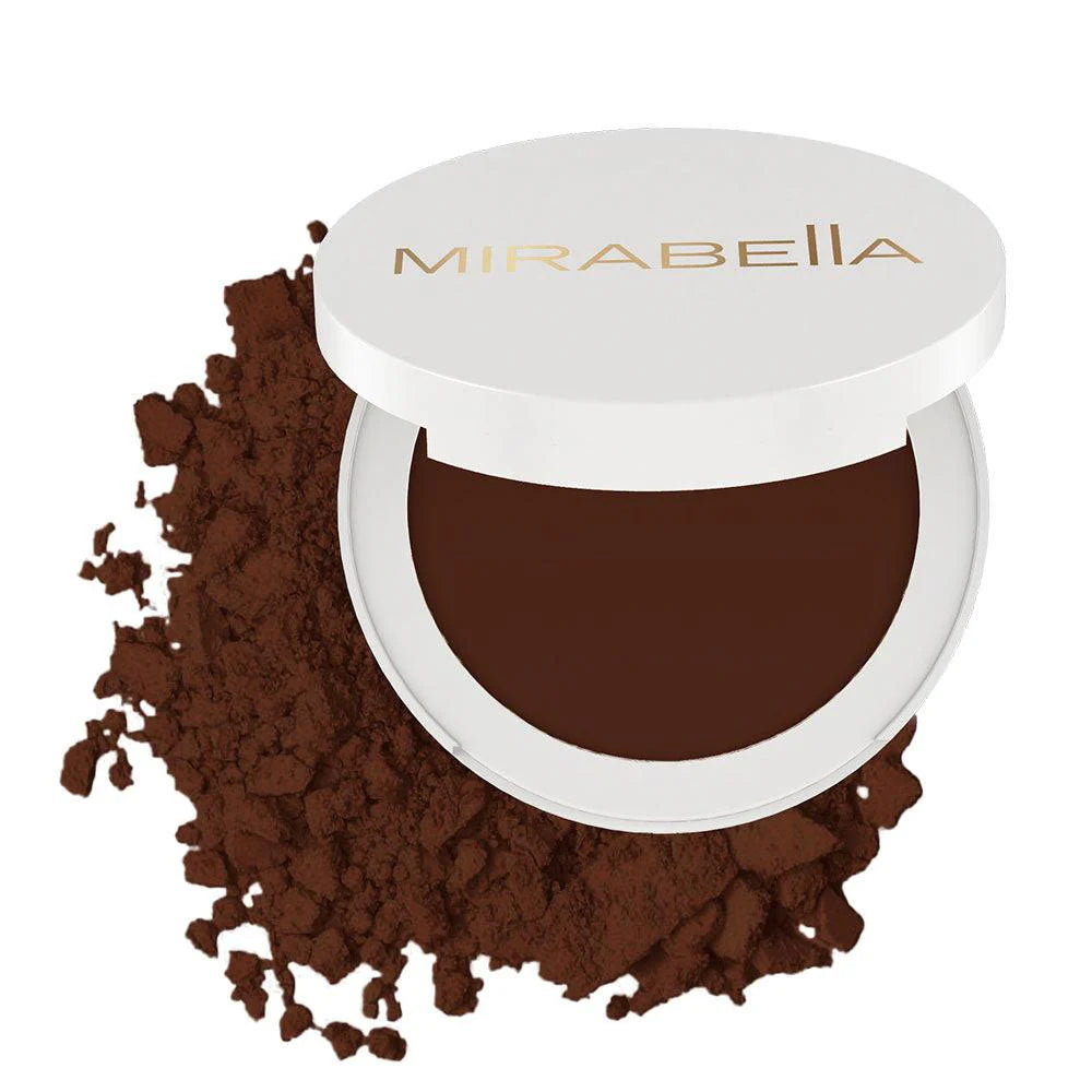 Mirabella Invincible For All Pure Powder Foundation in compact packaging for professional makeup use
