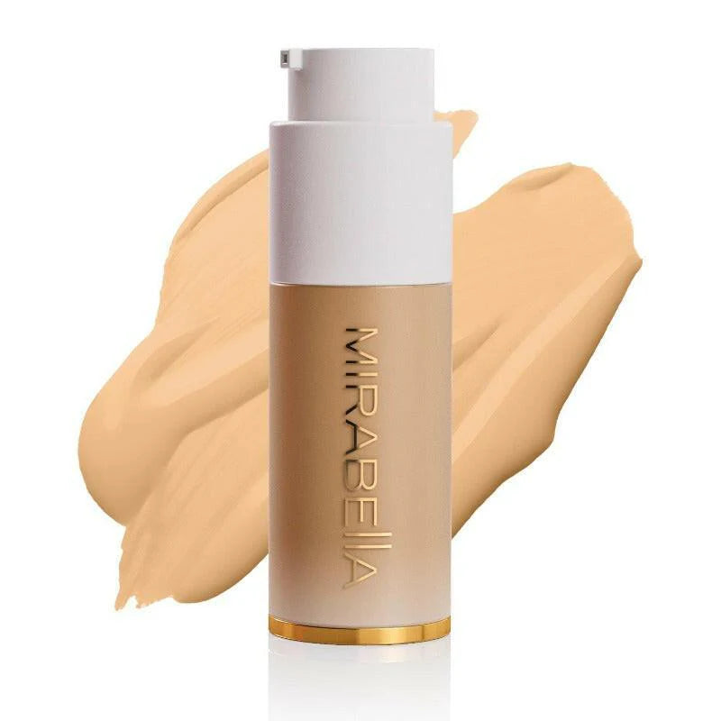 Mirabella Invincible For All Foundation in sleek bottle for professional makeup use
