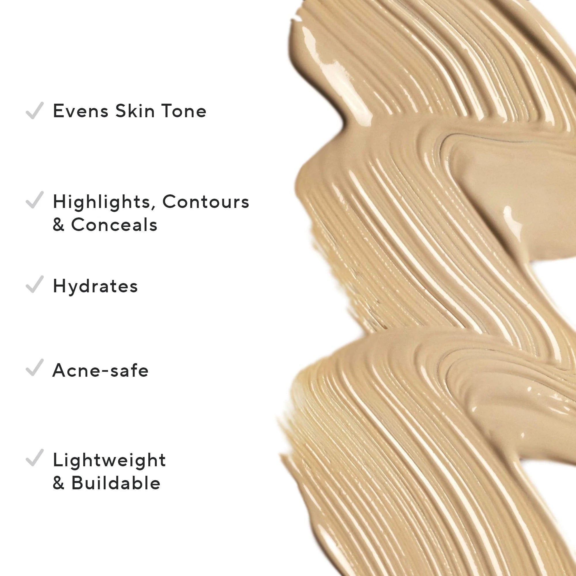 Close-up of Mirabella For All Perfecting Concealer showing creamy texture for smooth application
