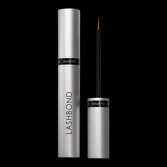 Close-up of Olaplex Lashbond Building Serum showing precise brush applicator for easy lash application
