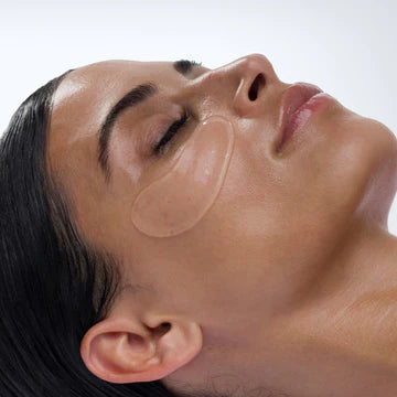 Close-up of Bio-Therapeutic Hyaluronic Delivery Eye Masque showing smooth, hydrating eye patch formula
