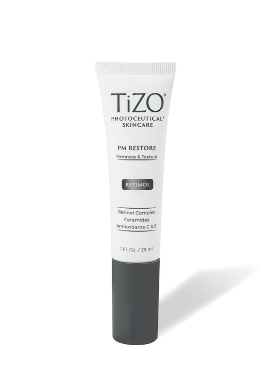 TiZO PM Restore nighttime facial cream for skin repair, hydration, and rejuvenation
