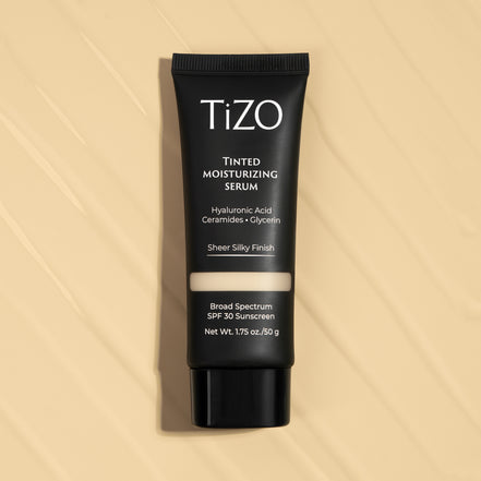 TiZO Tinted Moisturizing Serum SPF 30 in sleek bottle packaging for daily skincare and sun protection
