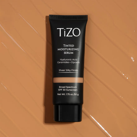 TiZO Tinted Moisturizing Serum SPF 30 in sleek bottle packaging for daily skincare and sun protection
