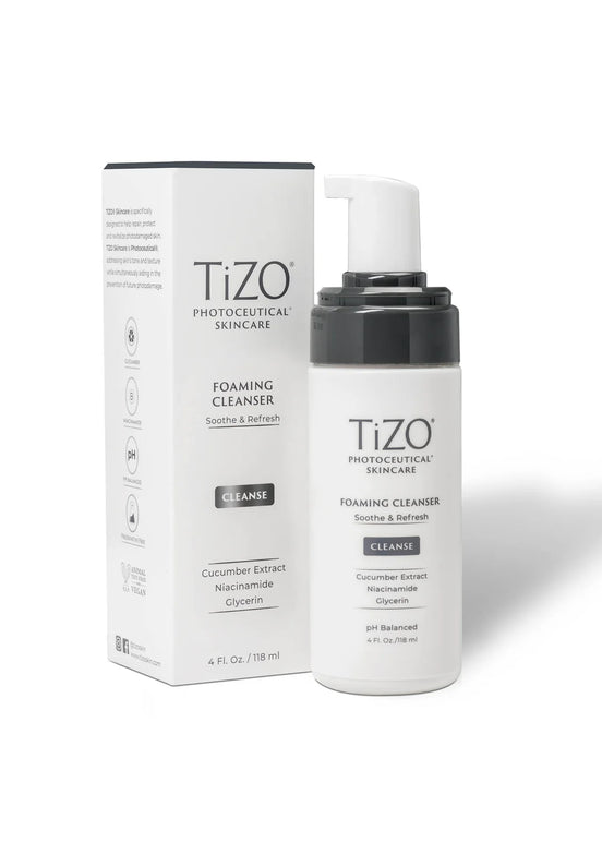 TiZO Foaming Cleanser gentle facial cleanser to remove impurities and refresh skin

